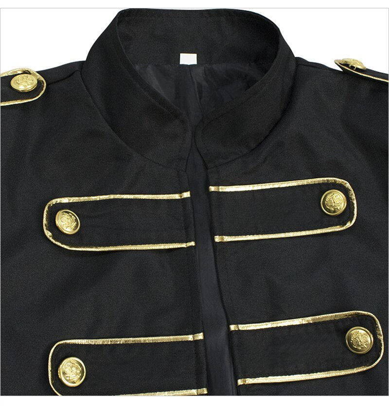 Men Medieval Renaissance Jacket Coat Halloween Costumes Gothic Steampunk Pirate Vampire Victorian Warlock Jacket Frock Tailcoat