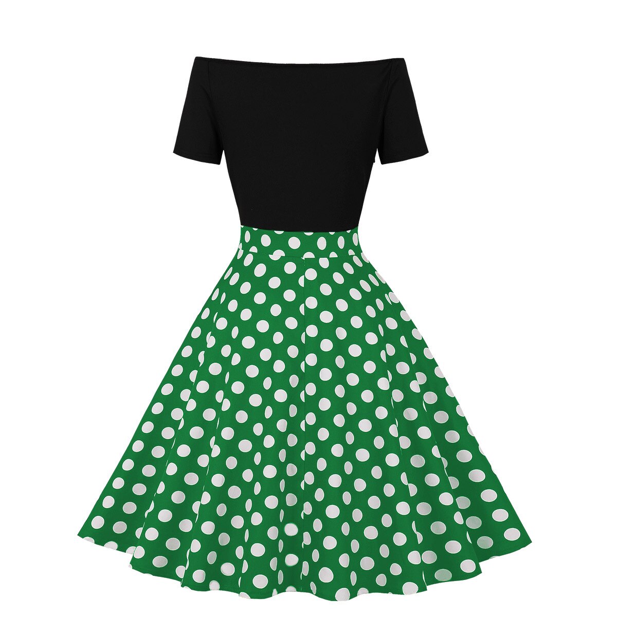 Women Vintage Polka Dot Dress Retro Rockabilly 2023 Elegant Cocktail Party 1950s 40s Swing Dress Summer Dress Raglan Sleeves