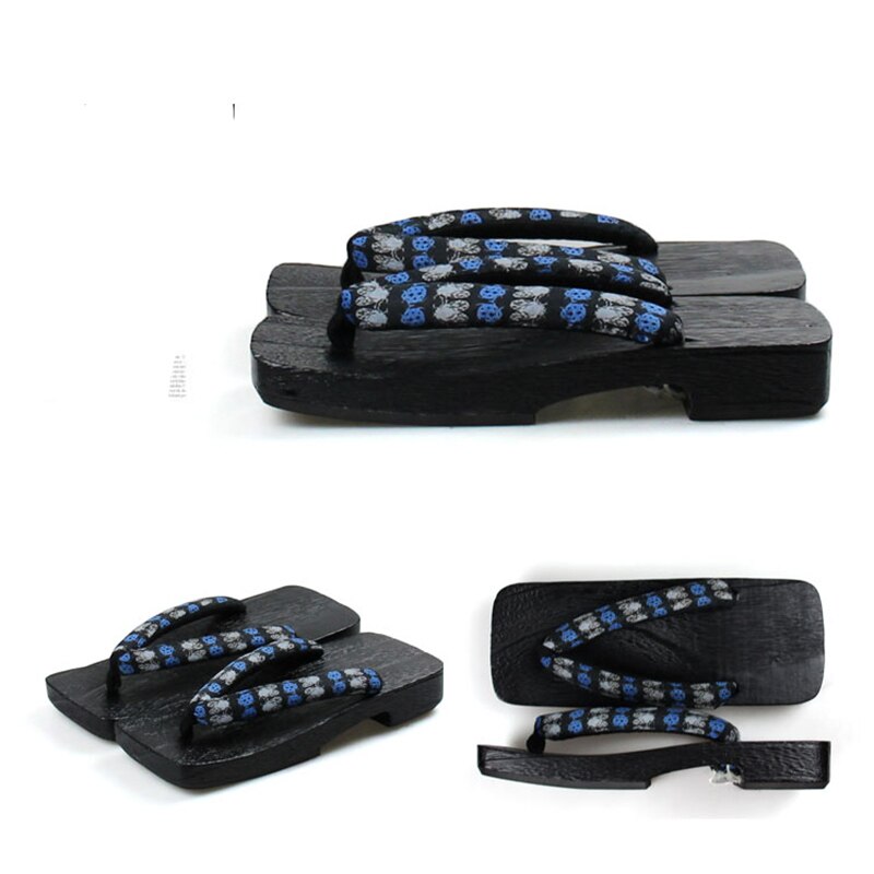 Meetlife Men Japanese Geta Clogs Traditional Samurai Yukata Wooden Flip Flops Toe Shoes Flat Heel Oriental Sandals Slippers