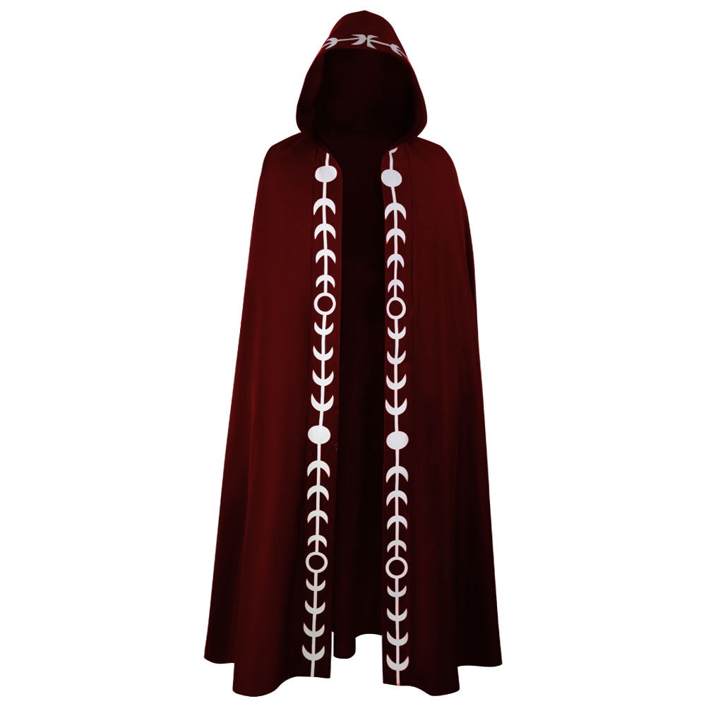 Men Tunic Hooded Robe Cloak Knight Cosplay Costume Wizard Vampire Robe Cloak Cape Monk Fancy Halloween