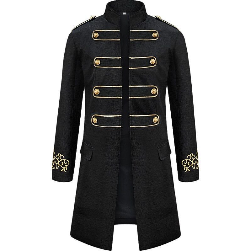 Men Medieval Renaissance Jacket Coat Halloween Costumes Gothic Steampunk Pirate Vampire Victorian Warlock Jacket Frock Tailcoat