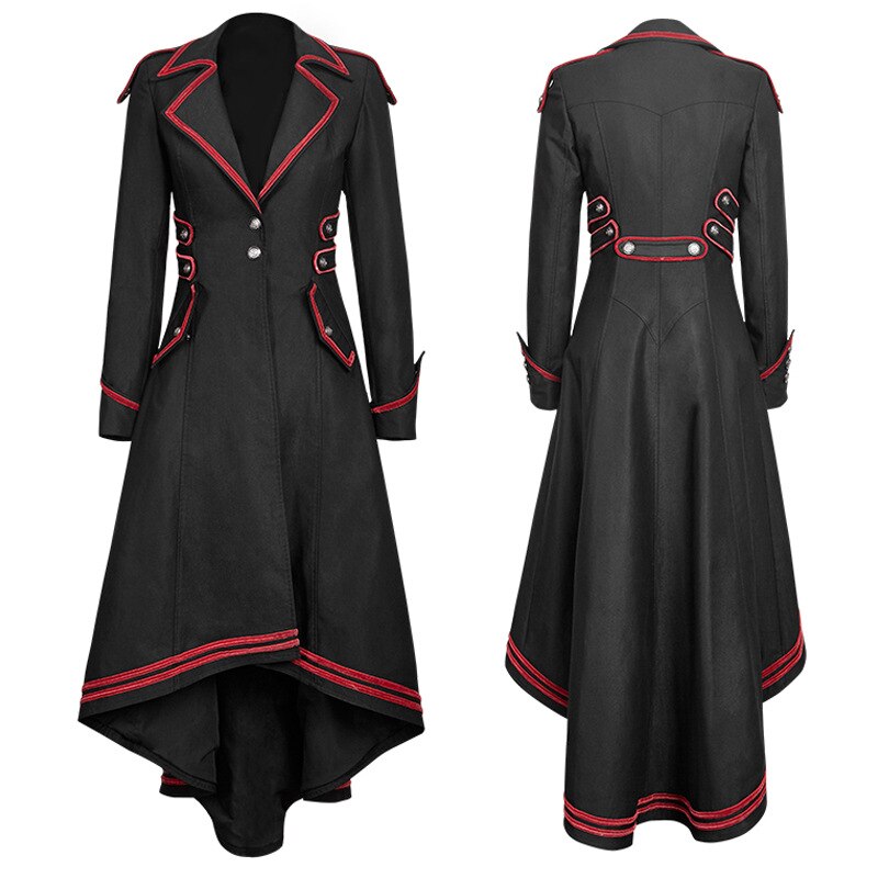 Women Medieval Renaissance Gothic Tailcoat Halloween Costumes Irregular Steampunk Corset Victorian Tailcoat Jacket