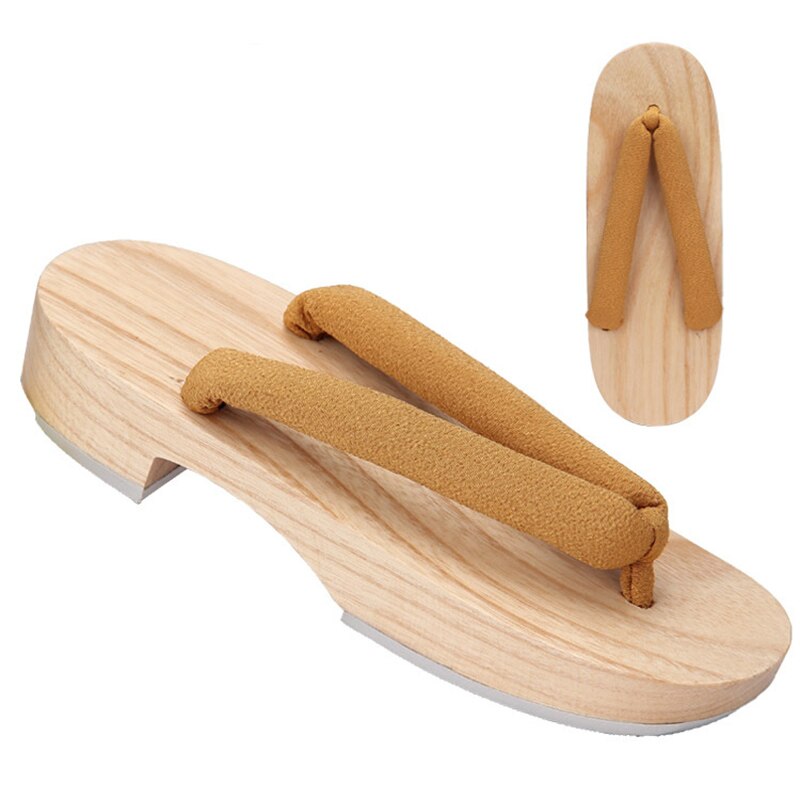 Meetlife Women Japanese Geta Clogs Traditional Samurai Solid Yukata Crude Wooden Flip Flops Toe Shoes Oriental Sandals Slippers