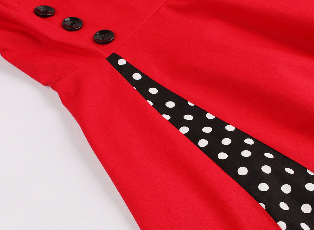 Women Vintage Dress Retro Rockabilly Cocktail Party Polka Dot Dress Pleated 1950s 40s Swing Dress Summer Dress Sleeveless