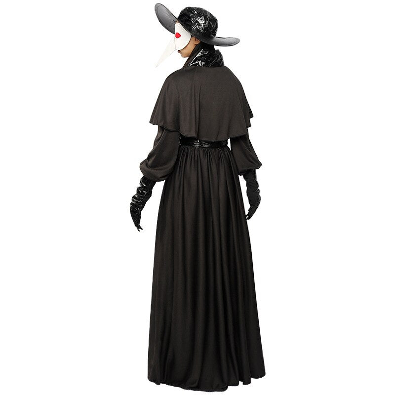 Plague Doctor Costume Beak Crow Long Beak Mask Costume Medieval Steampunk Style