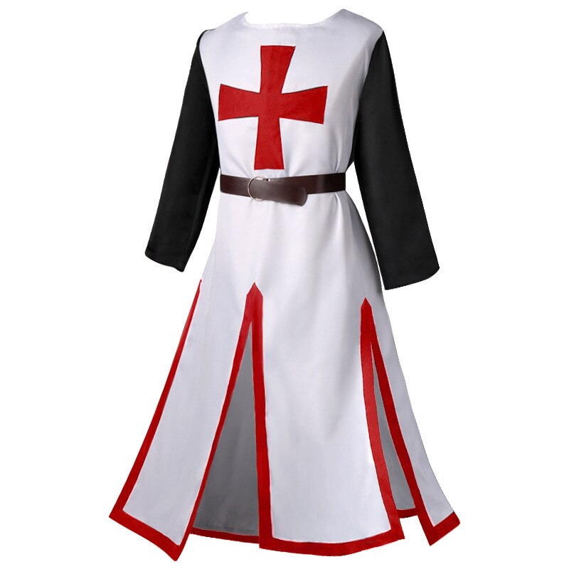 Men Medieval Crusader Tunic Templar Knight Surcoat Renaissance Chivalric Warrior Hospitaller Knights Robe Teutonic Top