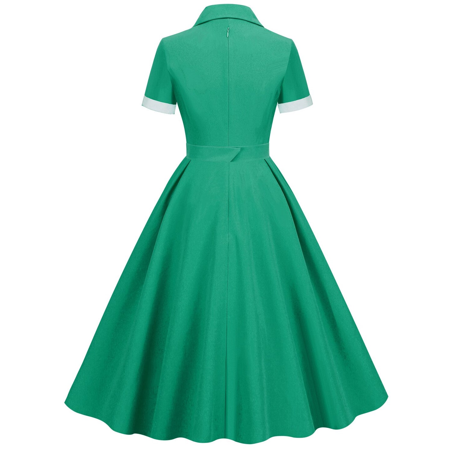 Women Vintage Dress Office lady Retro Rockabilly Elegant Cocktail Party 1950s 40s Swing Dress Summer Dress Short Sleeves