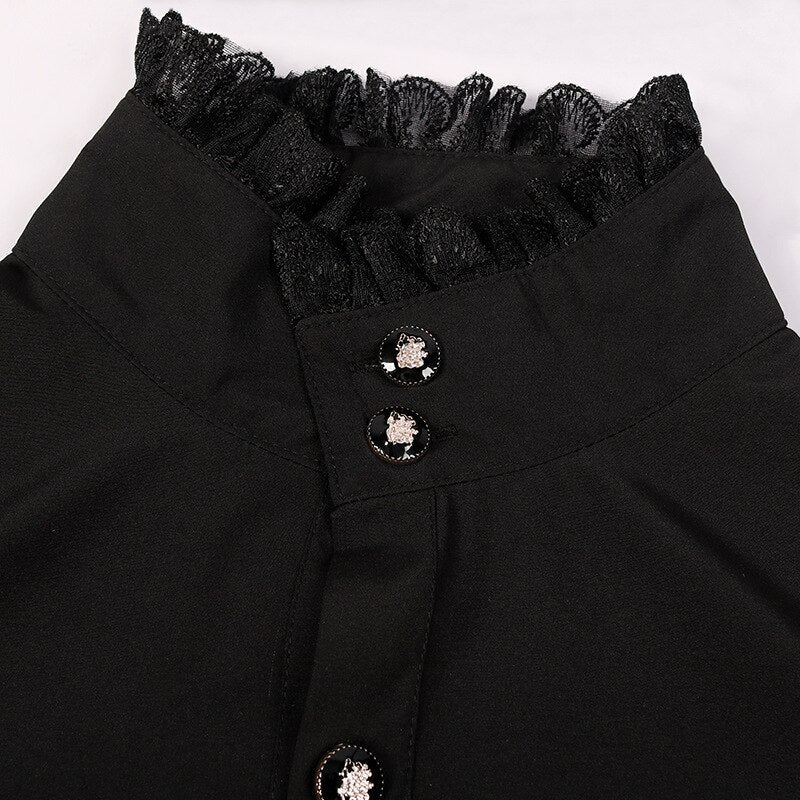 Men Victorian Shirt Vampire Pirate Ruffled Steampunk Shirt Medieval Renaissance Victorian Costume Clothing