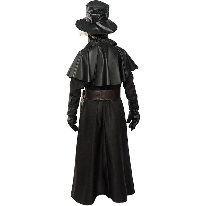 Plague Doctor Costume Beak Crow Long Beak Mask Costume Medieval Steampunk Style 3