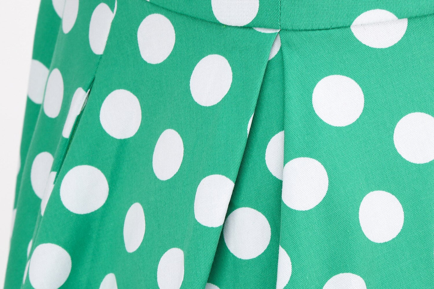 Women Vintage Green Polka Dots Dress With Pockets Rockabilly Cocktail Party 1950s 40s Swing Dress Casual Dress Short Sleeves