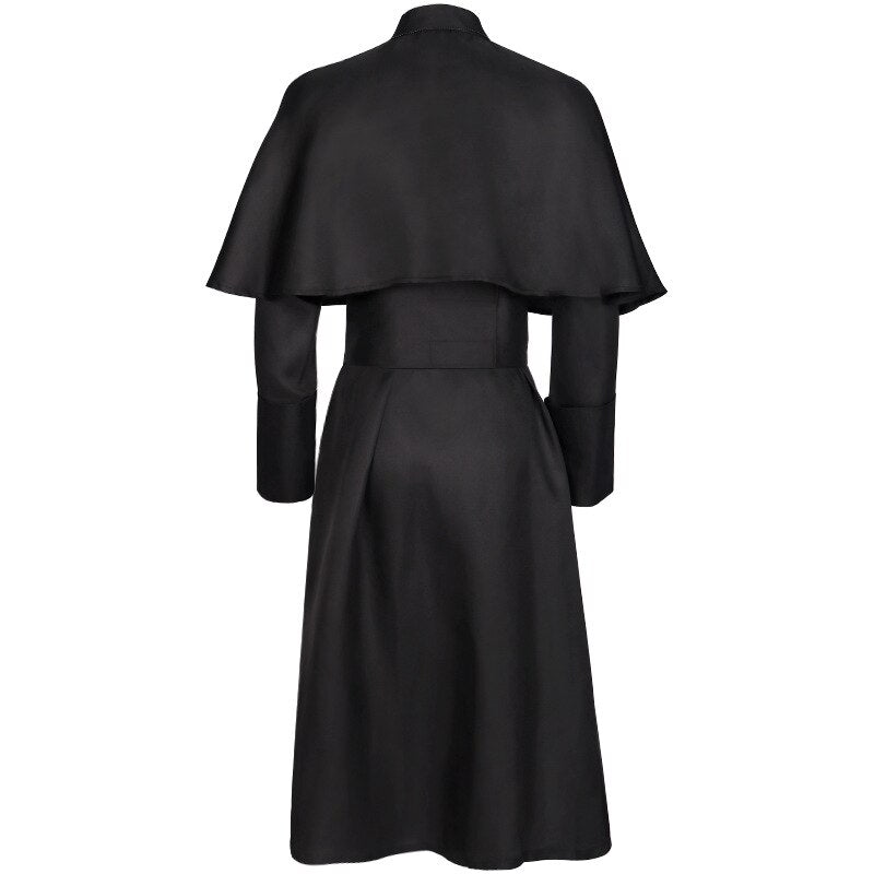 Men Medieval Monk Robe Priest Robe Halloween Cosplay Costume Cloak With Cross