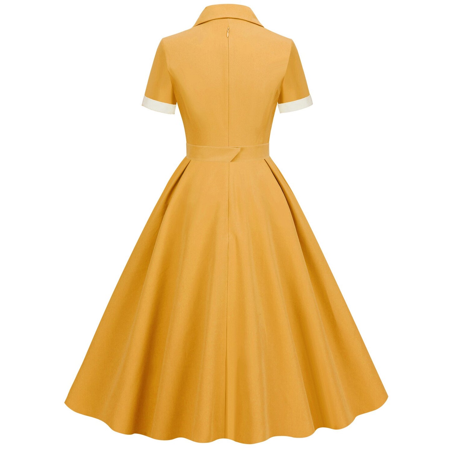 Women Vintage Dress Office lady Retro Rockabilly Elegant Cocktail Party 1950s 40s Swing Dress Summer Dress Short Sleeves