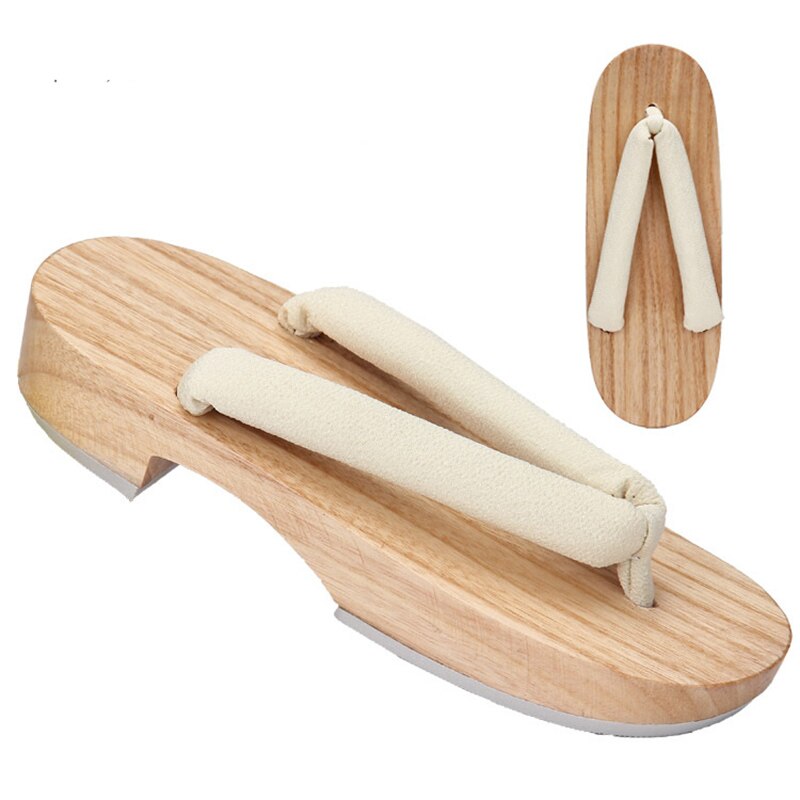 Meetlife Women Japanese Geta Clogs Traditional Samurai Solid Yukata Crude Wooden Flip Flops Toe Shoes Oriental Sandals Slippers