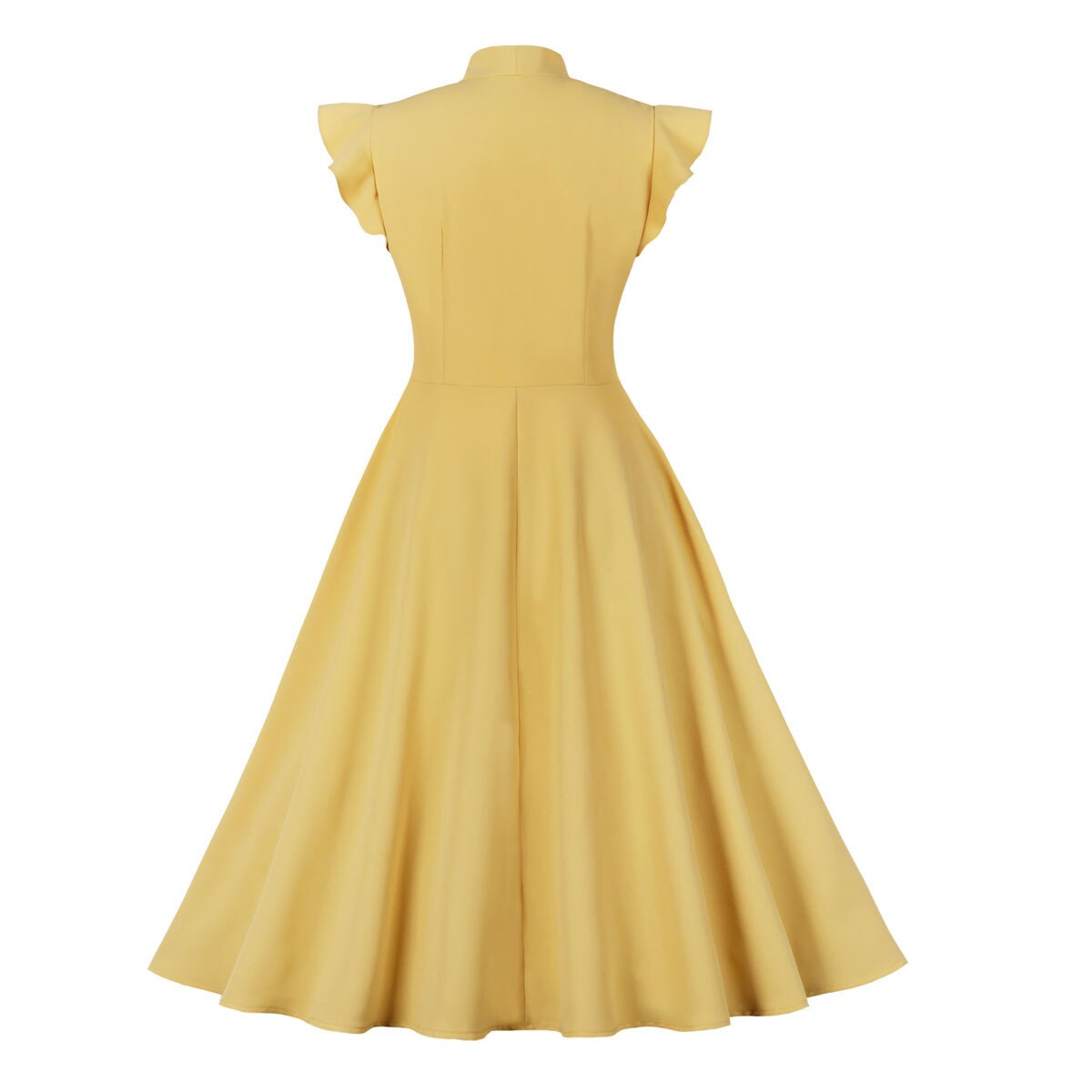 Women Vintage Bow Tie Dress Retro Rockabilly 2023 Elegant Cocktail Party 1950s 40s Swing Dress Summer Dress Short Sleeves