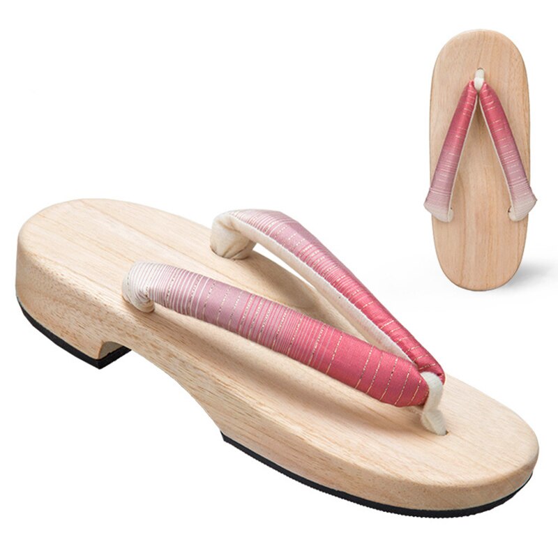 Women Japanese Geta Clogs Traditional Samurai Candy Yukata Crude Wooden Flip Flops Toe Shoes Demon Slayer Shoes Oriental Sandals Slippers