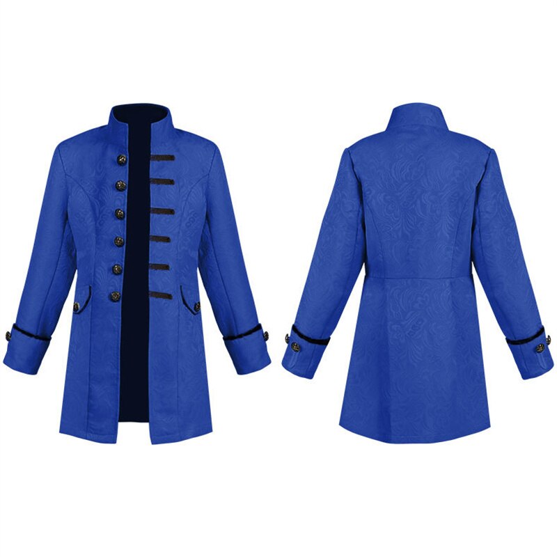 Kids Medieval Renaissance Jacket Coat Halloween Costume Gothic Steampunk Jcquard Brocade Victorian Warlock Jacket Frock Tailcoat