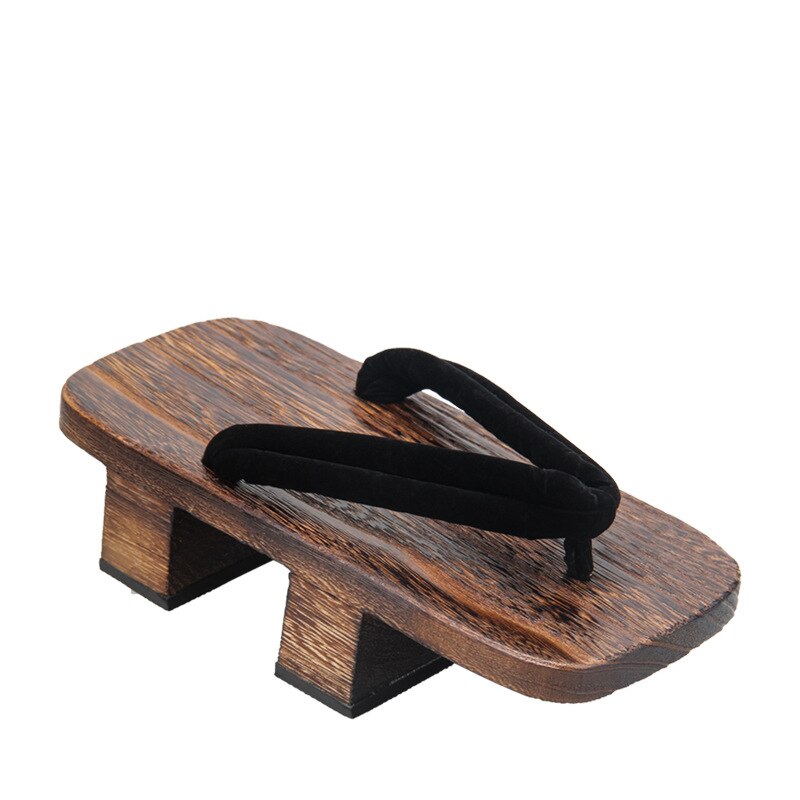 MeetLife Men Japanese Geta Clogs Traditional Samurai Solid Wooden Flip Flops Two-Teeth Toe Shoes Oriental Sandals Slippers