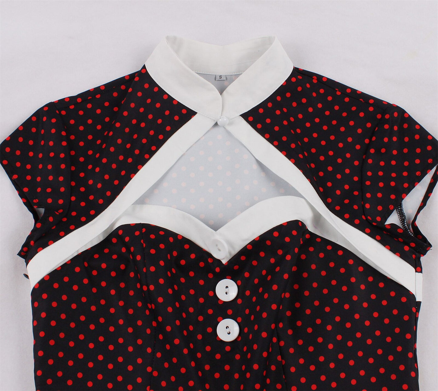 Women Vintage Polka Dot Dress Retro Rockabilly 2023 Elegant Cocktail Party 1950s 40s Swing Dress Summer Dress Short Sleeves