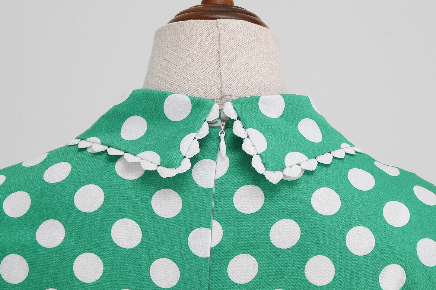 Women Vintage Pater Pan Collar Dress With Pockets Polka Dots Rockabilly Cocktail Party 1950s 40s Swing Dress Summer Dress