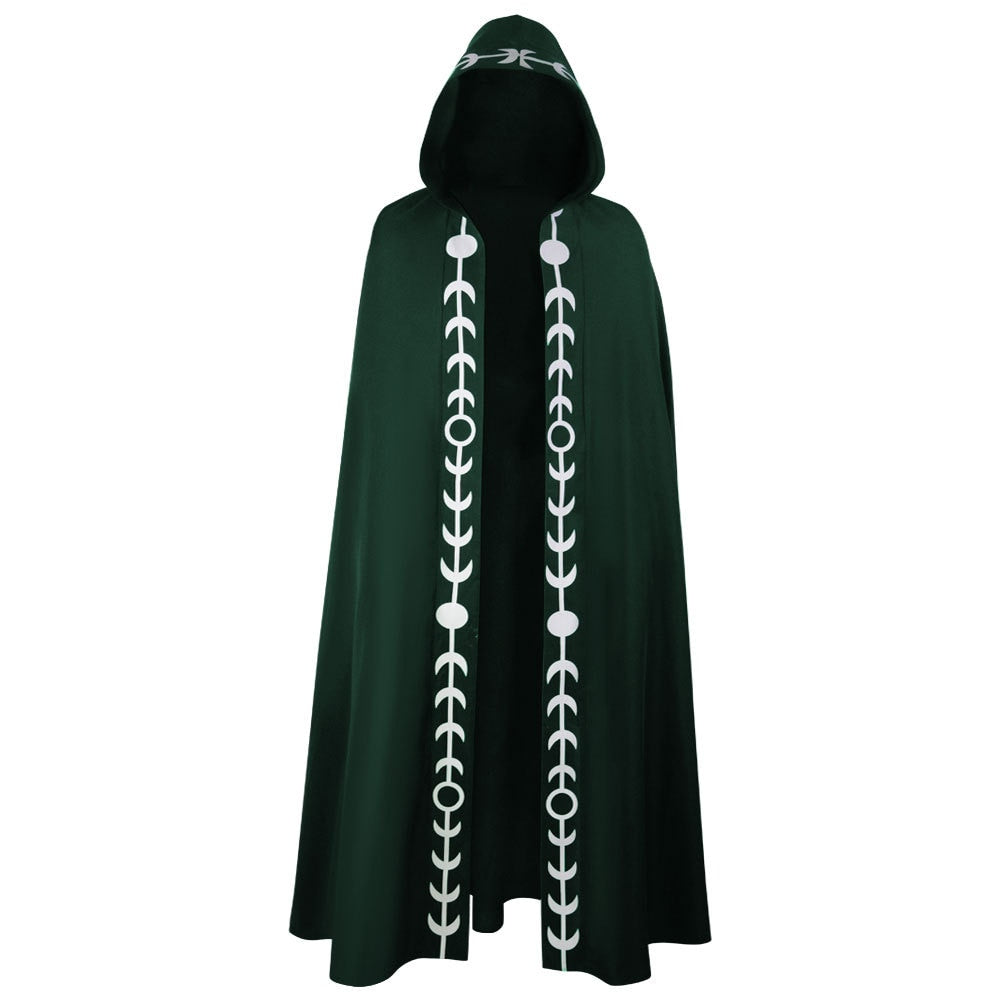 Men Tunic Hooded Robe Cloak Knight Cosplay Costume Wizard Vampire Robe Cloak Cape Monk Fancy Halloween