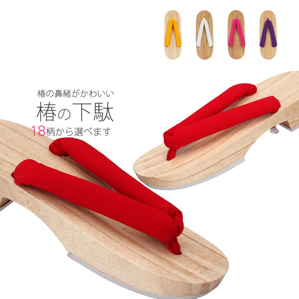 Meetlife Women Japanese Geta Clogs Traditional Samurai Solid Yukata Crude Wooden Flip Flops Toe Shoes Oriental Sandals Slippers