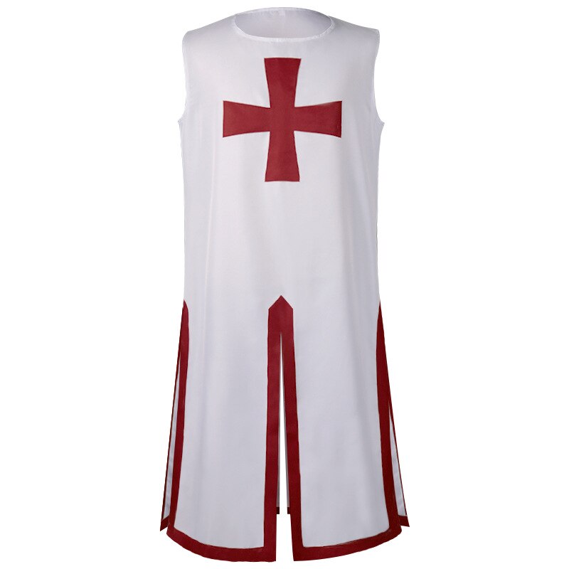 Men Medieval Crusader Tunic Templar Knight Surcoat Renaissance Chivalric Warrior Hospitaller Knights Robe Teutonic Top